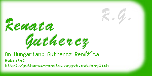 renata guthercz business card